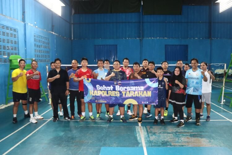 Kapolres Olahraga Bersama Jurnalis Tarakan