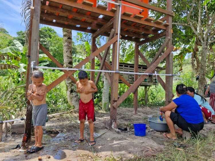Dua Sumur Bor Buatan Satgas TMMD 123 Di Tarakan Sudah di Nikmati Warga