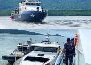 Ditpolairud Polda Kaltara dan Pasukan Polis Marin Sabah Pererat Kerja Sama di Perairan Perbatasan
