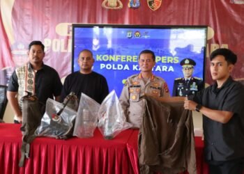 Konferensi Pers Polda Kaltara Terkait Insiden Pada Saat Pengamanan Aksi Unjuk Rasa Di Depan Mako Polda Kaltara