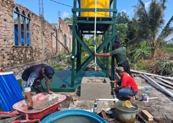 Realisasikan Air Bersih, Kodim 0907/Trk Bangun Sumur Bor Untuk Warga