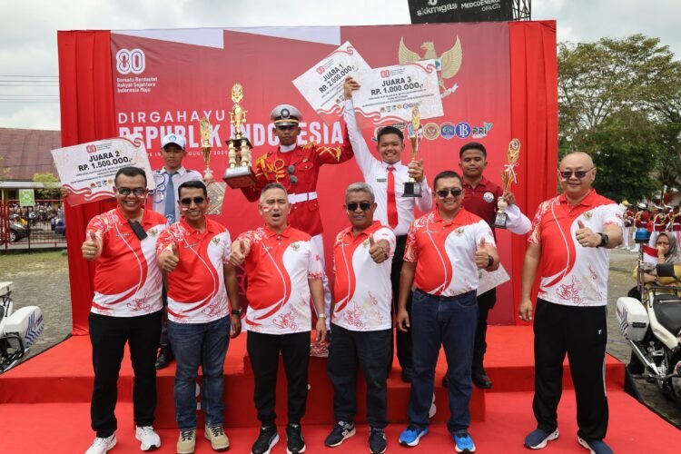 Ratusan Pelajar di Tarakan Ramaikan Lomba Gerak Jalan HUT Ke – 80 Republik Indonesia