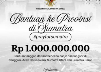 Pemprov Kaltara Salurkan Bantuan untuk Korban Bencana di Sumatra Rp 1 Miliar 
