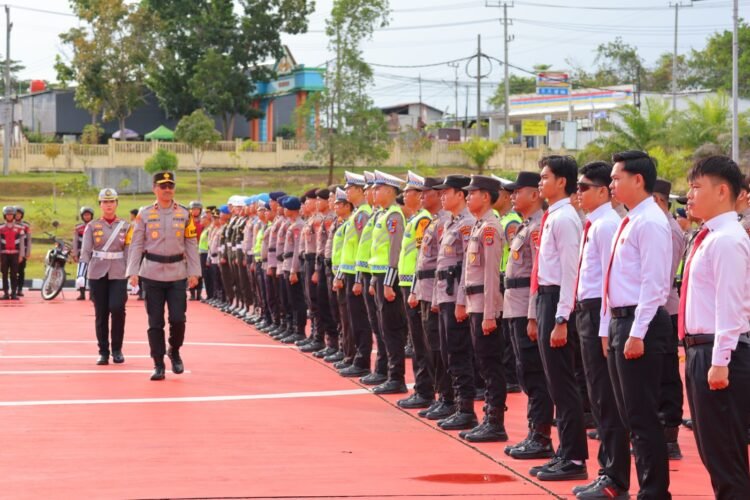 Wakapolda Kaltara Pimpin Apel Gelar Pasukan Operasi Keselamatan Kayan 2026
