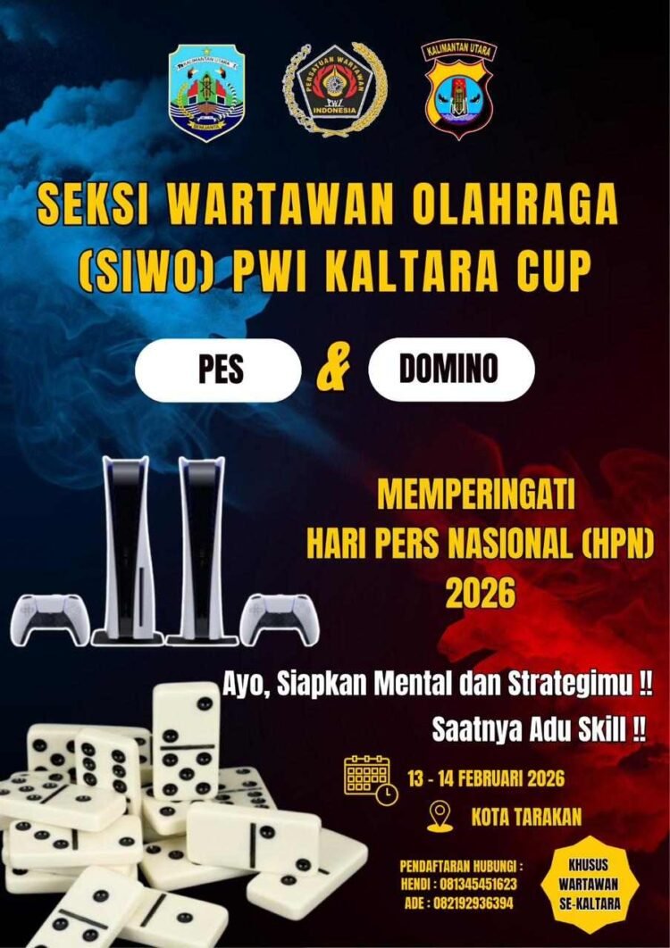 Rangkaian HPN 2026, SIWO PWI Kaltara Siapkan Turnamen PES–Domino