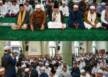 Ketua DPRD Kaltara Solat Ied di Masjid Jami Habib Achmad Al Kaff