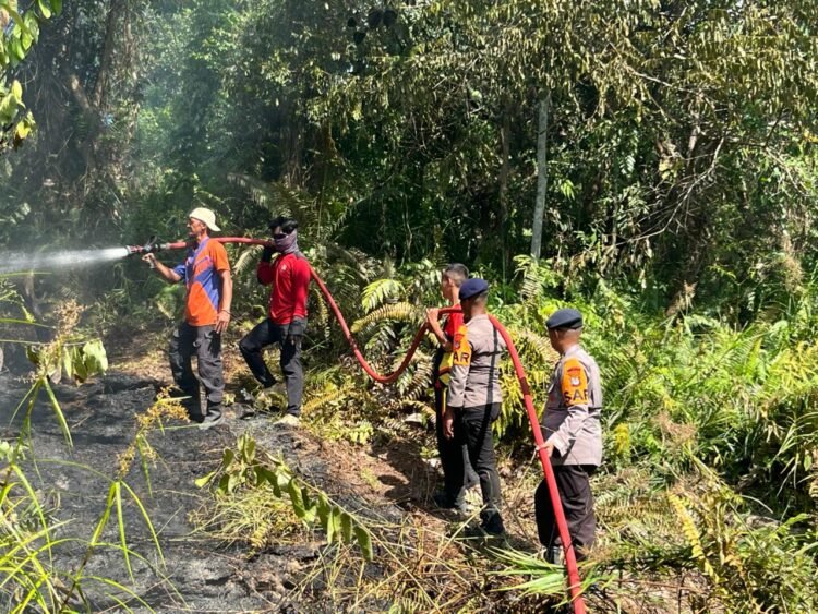 Sigap! Brimob Polda Kaltara Jinakkan Karhutla di Jelaral Hulu