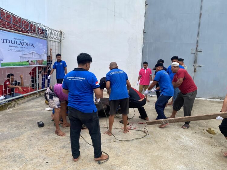 Penyembelihan Hewan Qurban Idul Adha 1447 Hijriah Di Lapas Tarakan, Perkuat Kebersamaan dan Rasa Syukur