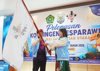Kontingen Pesparawi Kaltara Berangkat ke Papua Barat, Gubernur Titip Semangat dan Sportivitas