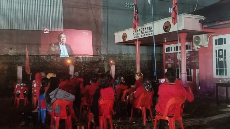 DPC PDI Perjuangan Tarakan Gelar Nobar Kudatuli, Kobarkan Semangat Perjuangan Kader