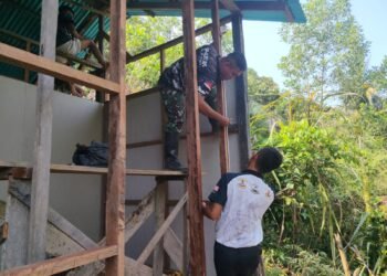 Rumah Sudirman yang Sempat Terhenti Kini Dibangun Kembali, Satgas TMMD Tarakan Terus Berpacu