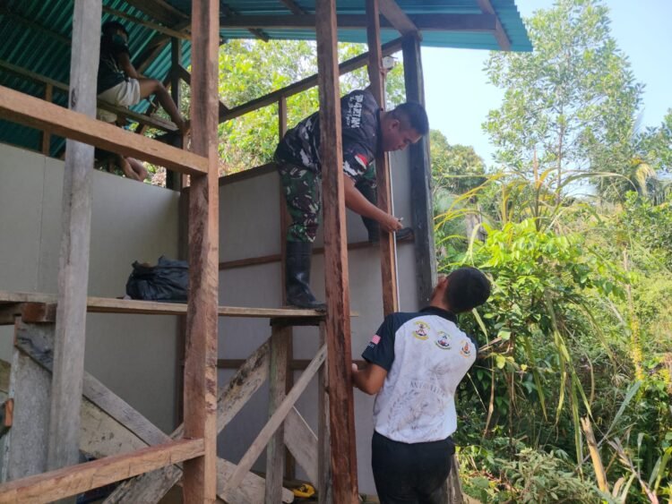 Rumah Sudirman yang Sempat Terhenti Kini Dibangun Kembali, Satgas TMMD Tarakan Terus Berpacu