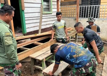 Rumah Lapuk Diperbaiki Satgas TMMD ke-130 Kodim Tarakan, Lamaute Berharap Hunian Lebih Layak