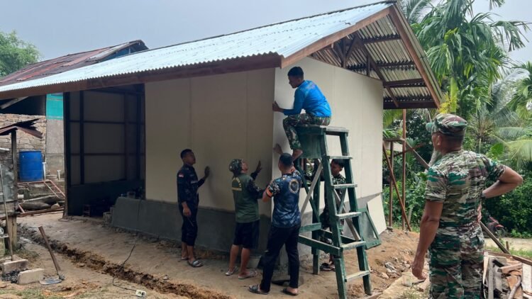 TMMD ke-130 Kodim Tarakan: Satu Sumur Bor Rampung, Empat Rumah Warga Terus Diperbaiki
