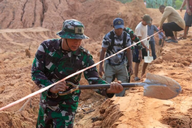 Bukan Cuma Buka Jalan, Satgas TMMD Tarakan Siapkan Drainase 5 Kilometer agar Akses Tanjung Batu–Pantai Amal Tak Mudah Rusak